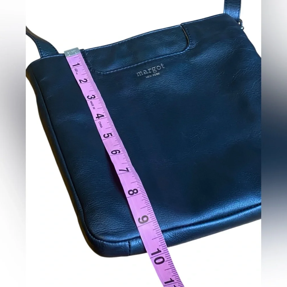 Margot New York Black Leather Crossbody Bag